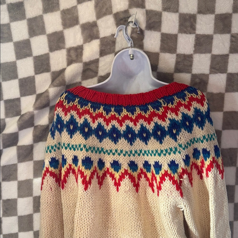 Liz Claiborne Women’s 100% Wool Crew Neck Long Sleeve Festive Sweater Size XL - Picture 10 of 12